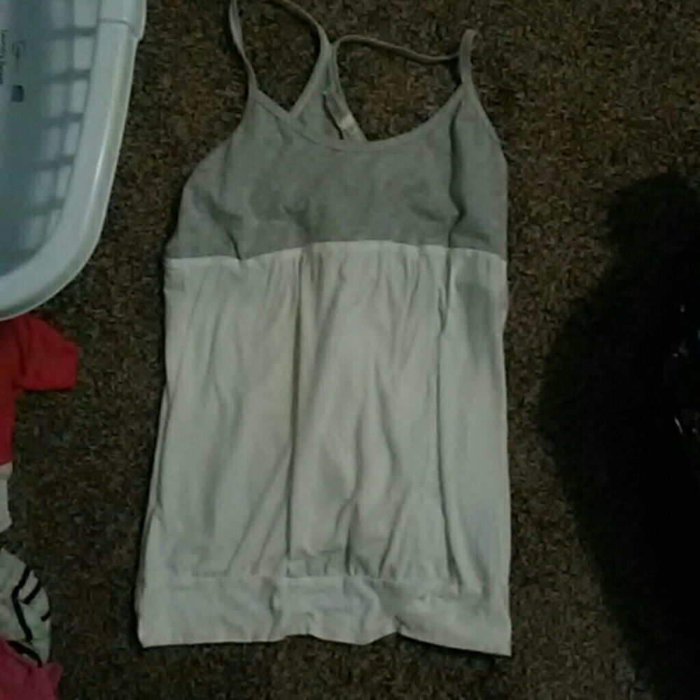 White and grey tank top
